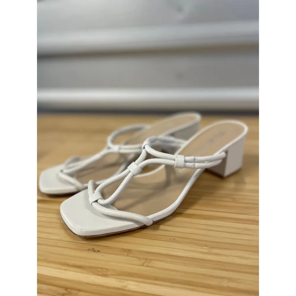 Stuart Weitzman 65mm Heeled Open-toe Mules White Womens Size 10.5 - Image 7