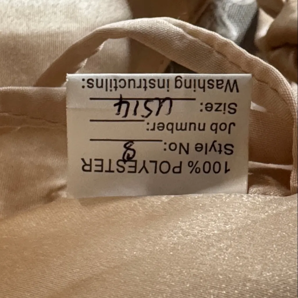 Women’s Long Sleeve Lace Appliqué Formal Gown Ruffles Corset Back Size 14 - Image 8