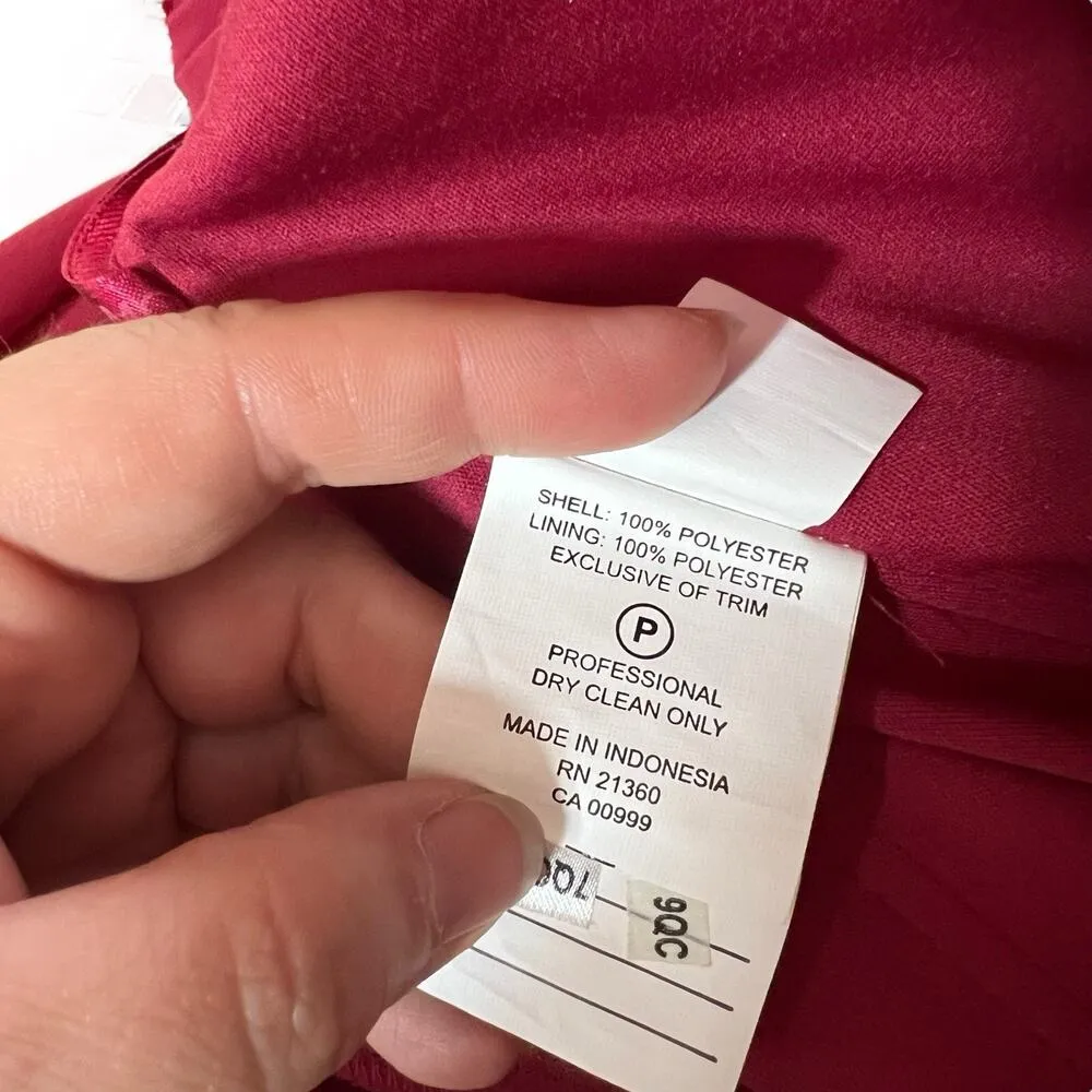 Morilee Madeline Gardner Formal Maxi Dress Sweetheart Flutter Sleeve Bridesmaid Red Size 18 - Image 11