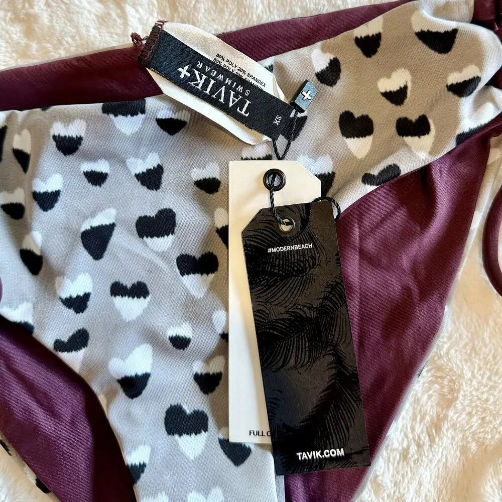 NWT Tavik Bebe Hearts Full Coverage Bikini Bottom - Image 2