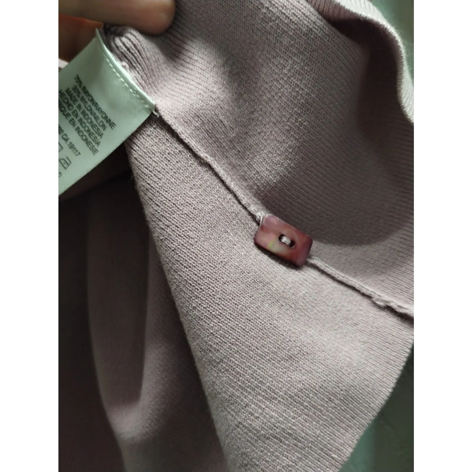 Vintage Sigrid Olsen Sport Size Medium Light Purple Button Front Cardigan - Image 5