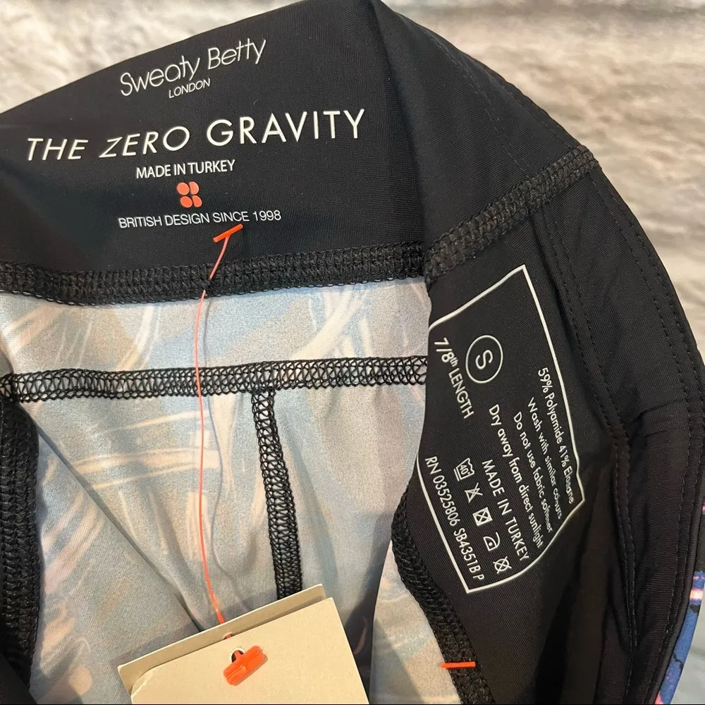 NWT Sweaty Betty The Zero Gravity Neon Palm Leaf 7/8 Stretch Workout Leggings S - Image 13