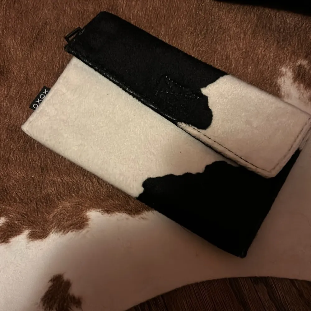 Cow Print Mini Purse by XOXO with Detachable Matching Wallet y2k 90s - Image 3