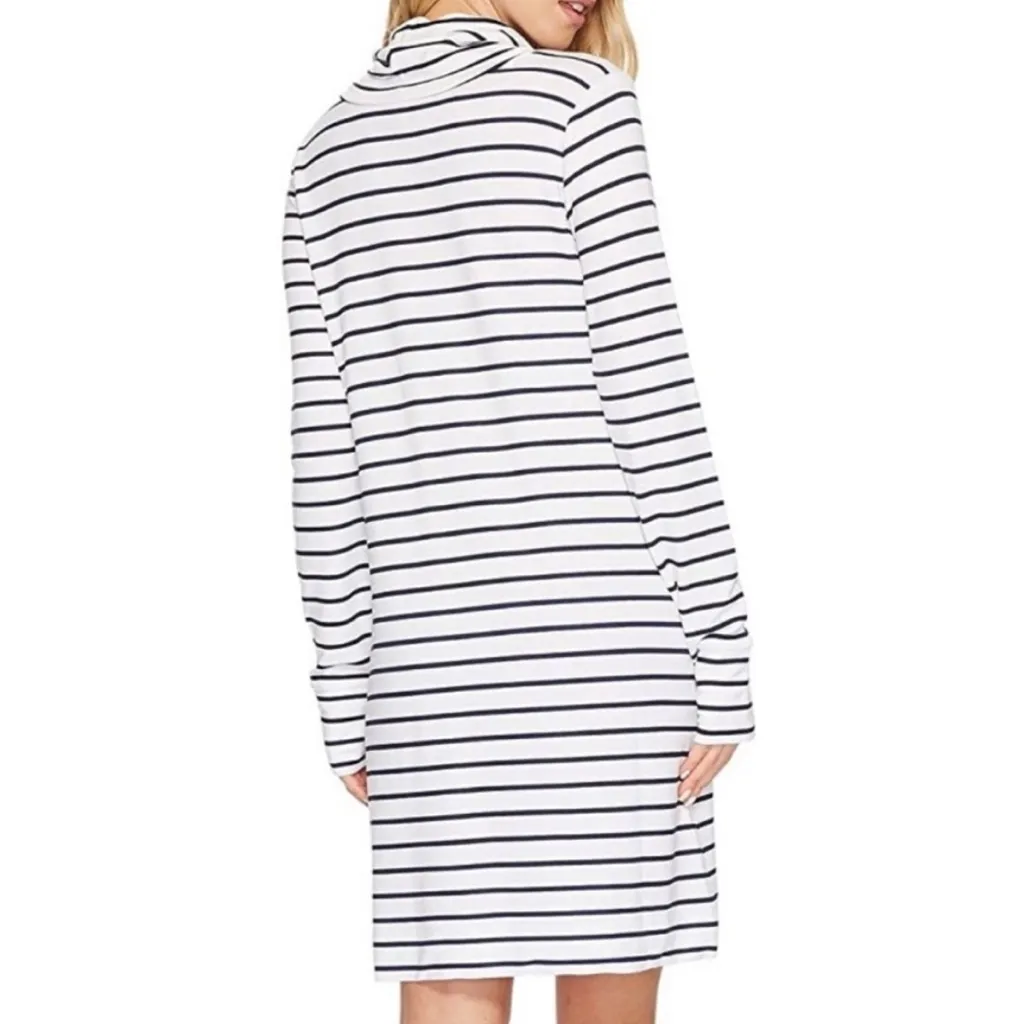 Lilly Pulitzer Hillary Popover Dress Navy Blue and White Stripes UPF 50+ Small - Image 4