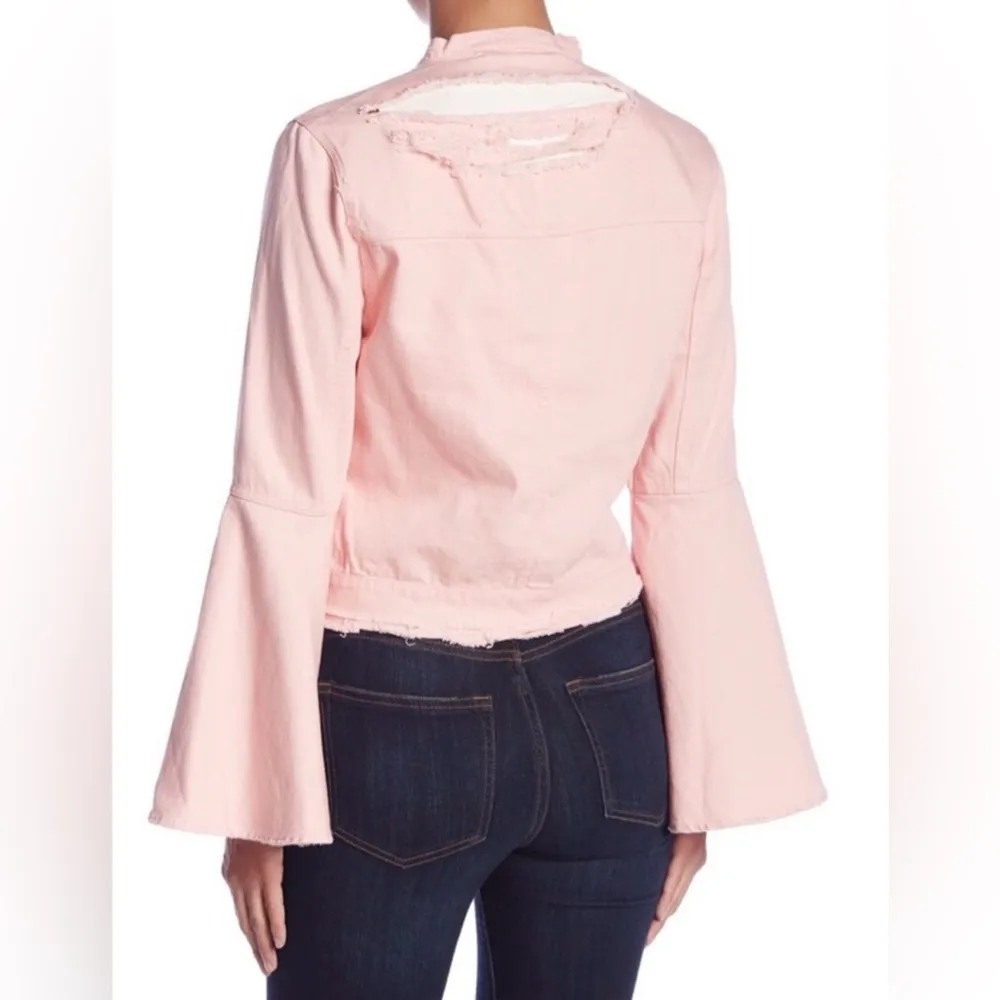 Romeo & Juliet Couture Pink Denim Jean Jacket Classic Style - Image 2