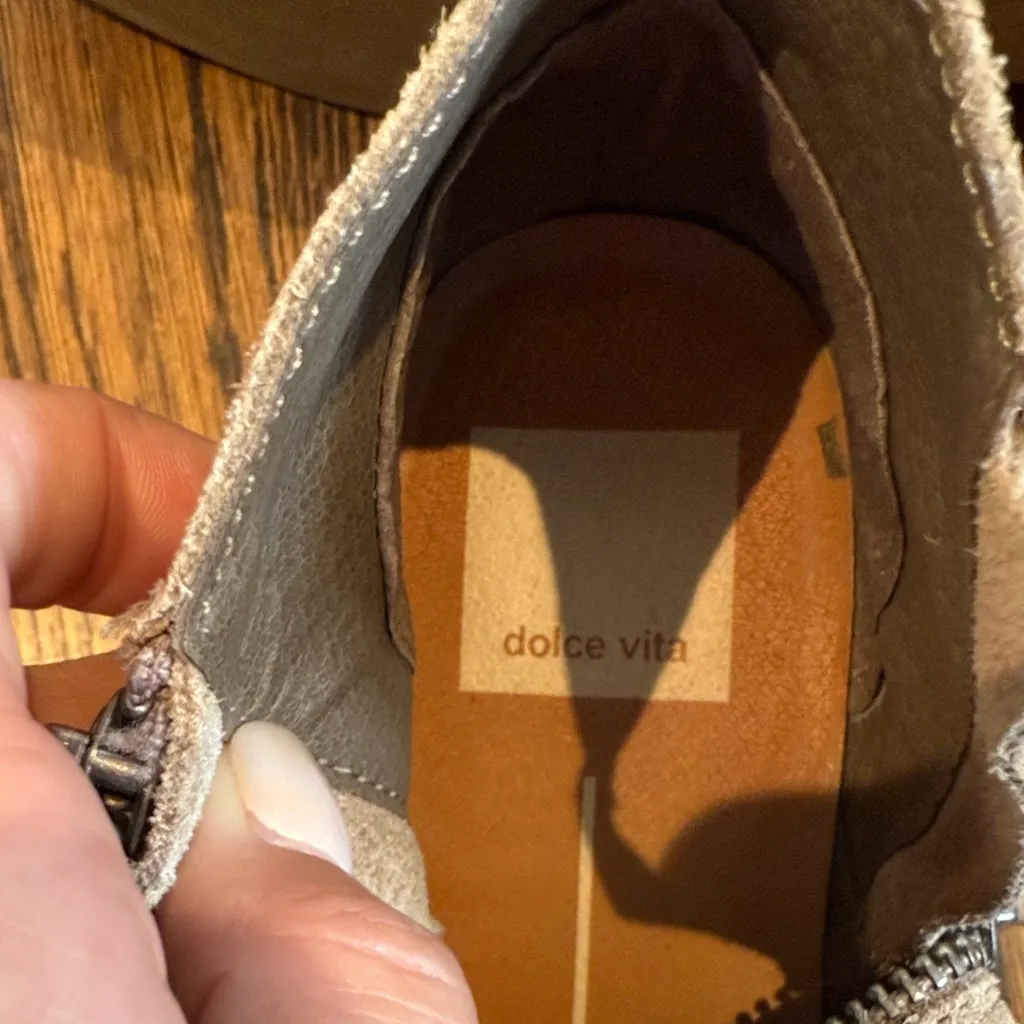 Bottines Cheville En Daim Dolce Vita - Taille US 7 (environ 38) - Marron - Occasion