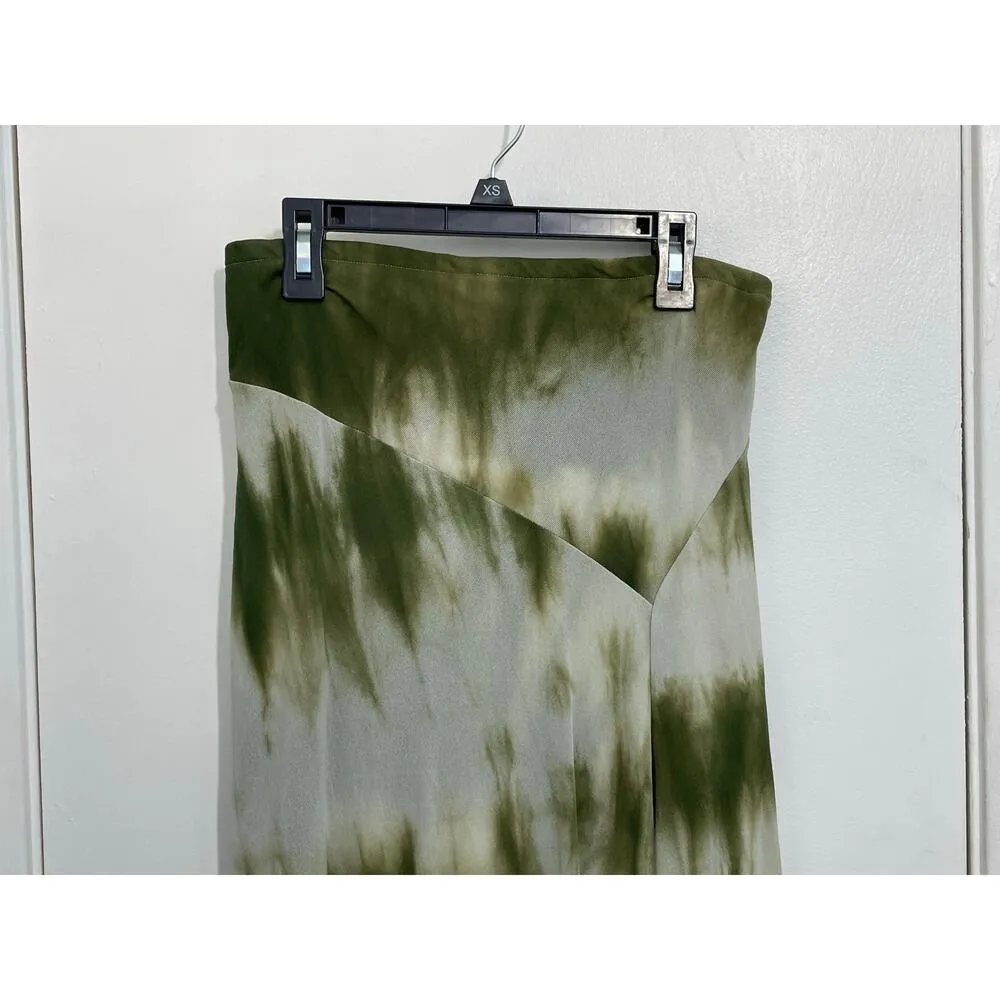 Y2K Sweet Pea Babydoll Top Skirt Set Medium Green Tie Gauzy Fairy Grunge Beaded - Image 6