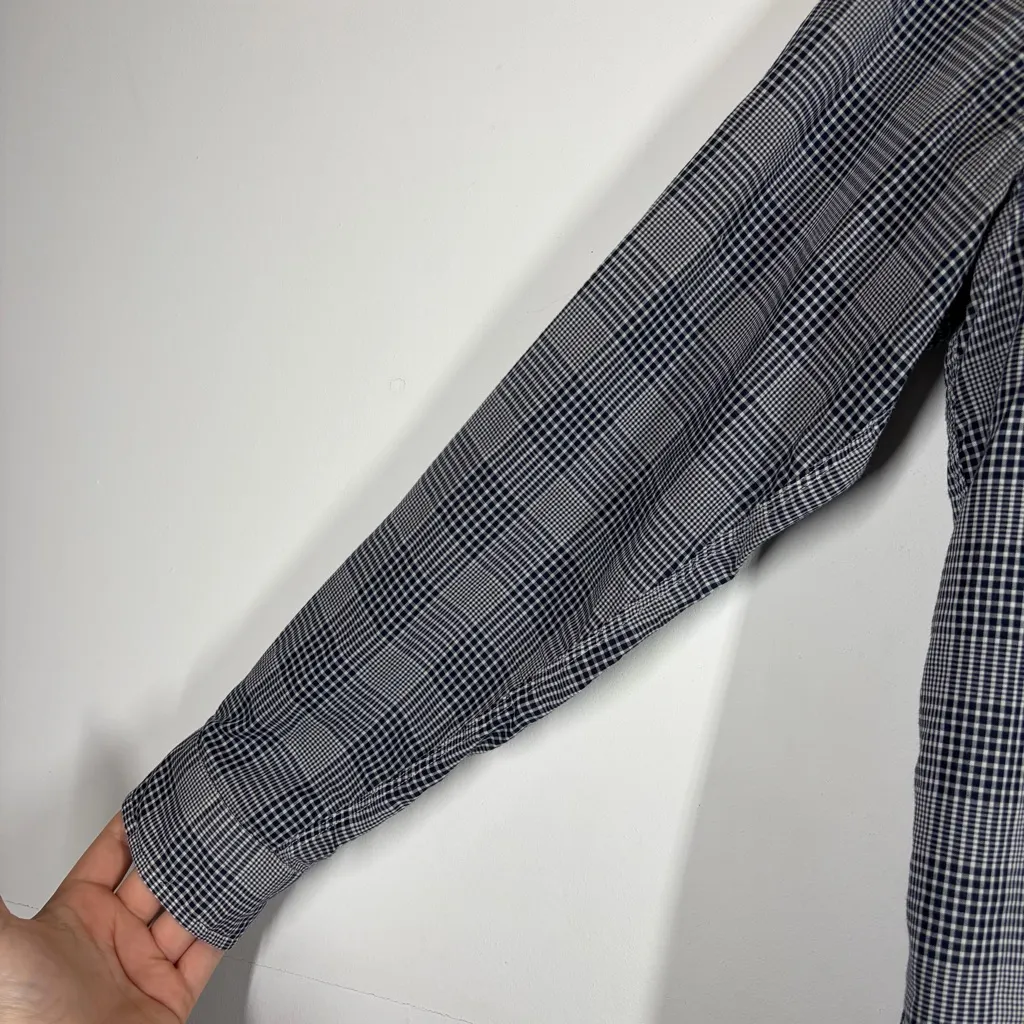 Grayson The Hero Plaid Button Down Top Size 2 or US Small Gray - Image 6