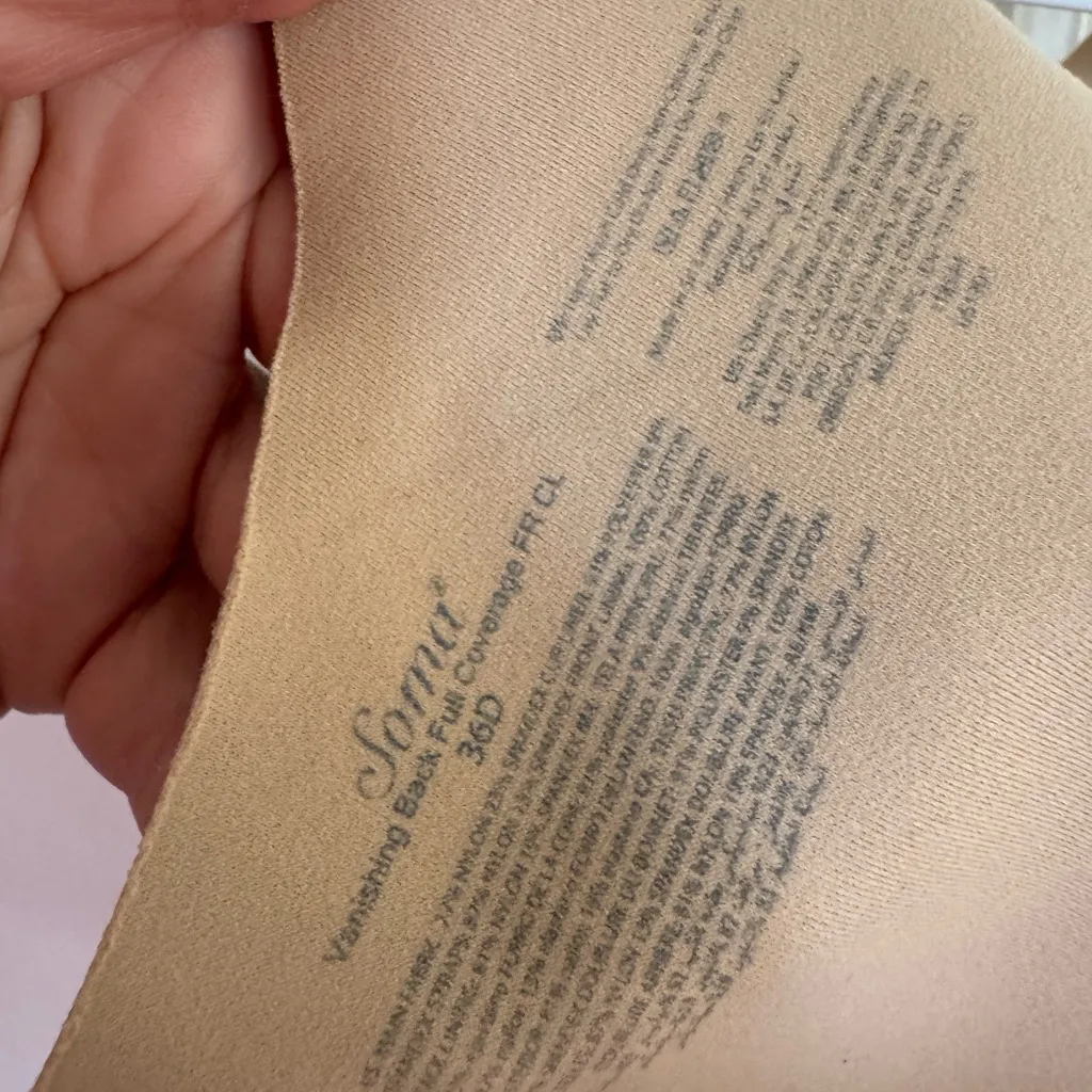 Soma Vanishing Back Full Coverage Front Close bra size 36D - Image 5