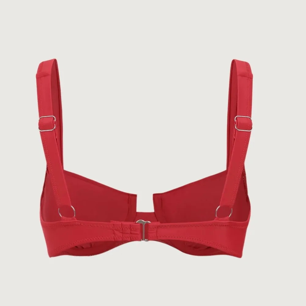 Berlook ECONYL® Red Underwire Bikini Top & High Waisted Bottom - Image 6