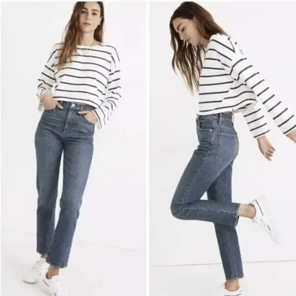 Madewell Classic Straight Jeans in‎ Corson Wash, 25 - Image 3