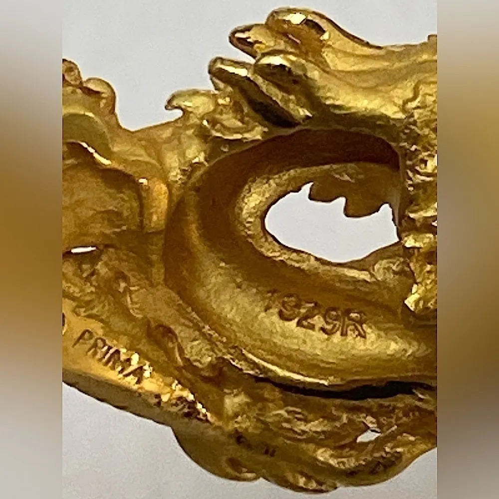 New 24k by Lambert Cheng Solid Yellow Gold 3D Dragon Ring, 9g - Image 7