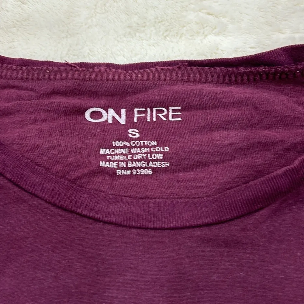 On fire burgundy long sleeve - Image 2