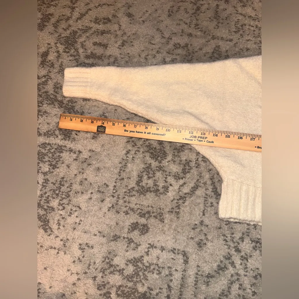 The Group Babaton Aritzia Alpaca Crop Oversized Sweater Pullover 
Size XXS Cream - Image 6