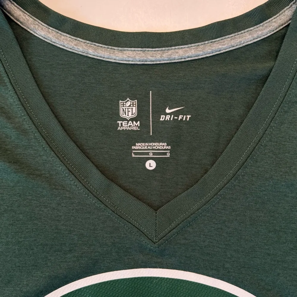 Nike NFL Team Apparel Jets New York Football Shirt T-shirt Large Green White - Image 7