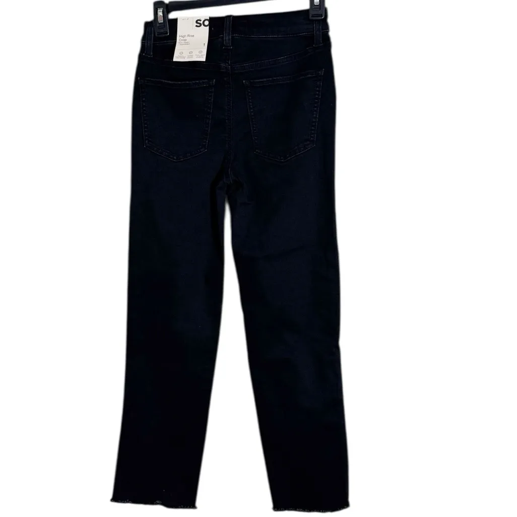 SO for Kohl's High Rise Crop 26-inseam Super Stretch Jeans Distressed size 25 - Image 2