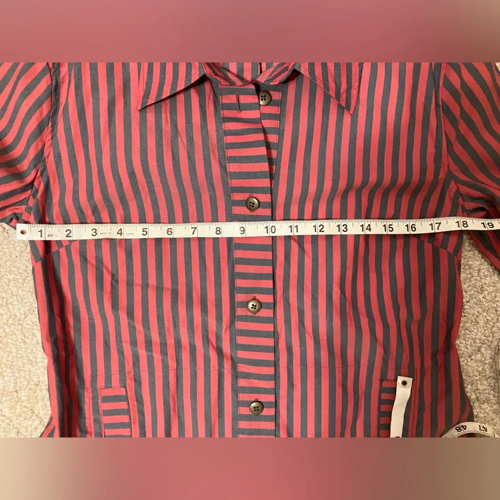 Cabi Regatta Shacket Button Down Striped Womens Size‎ Medium NWT - Image 12