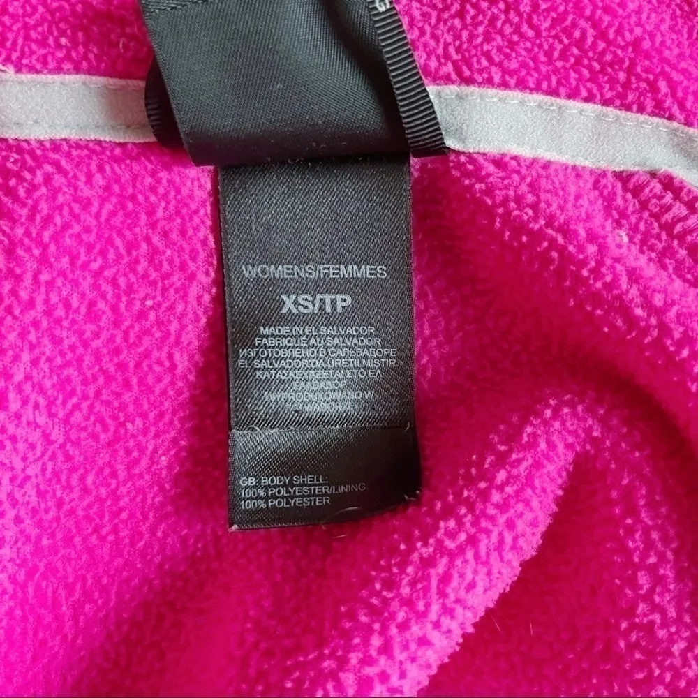 The North Face • Full Zip Fleece Jacket in Hot Pink and Light Grey,‎ Size XS - Image 4
