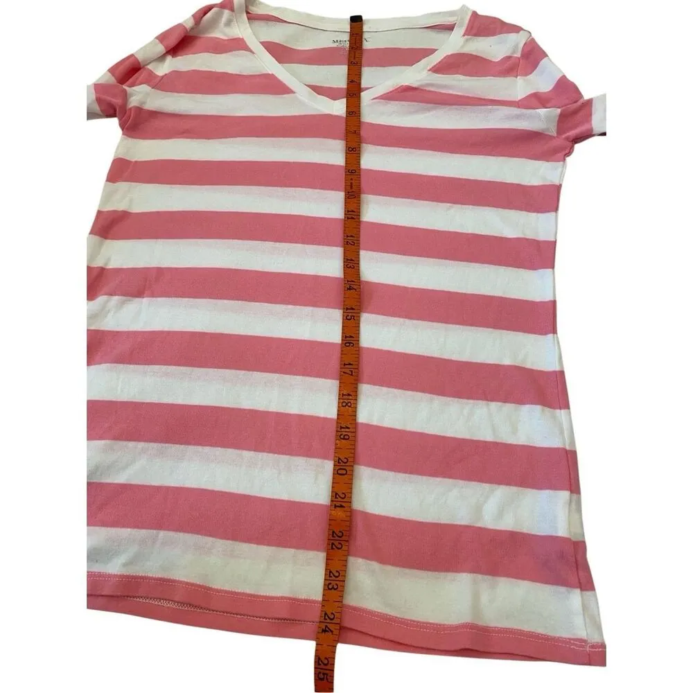 Merona The Ultimate Striped Long Sleeve T Shirt Sz Medium Everyday Preppy School - Image 10