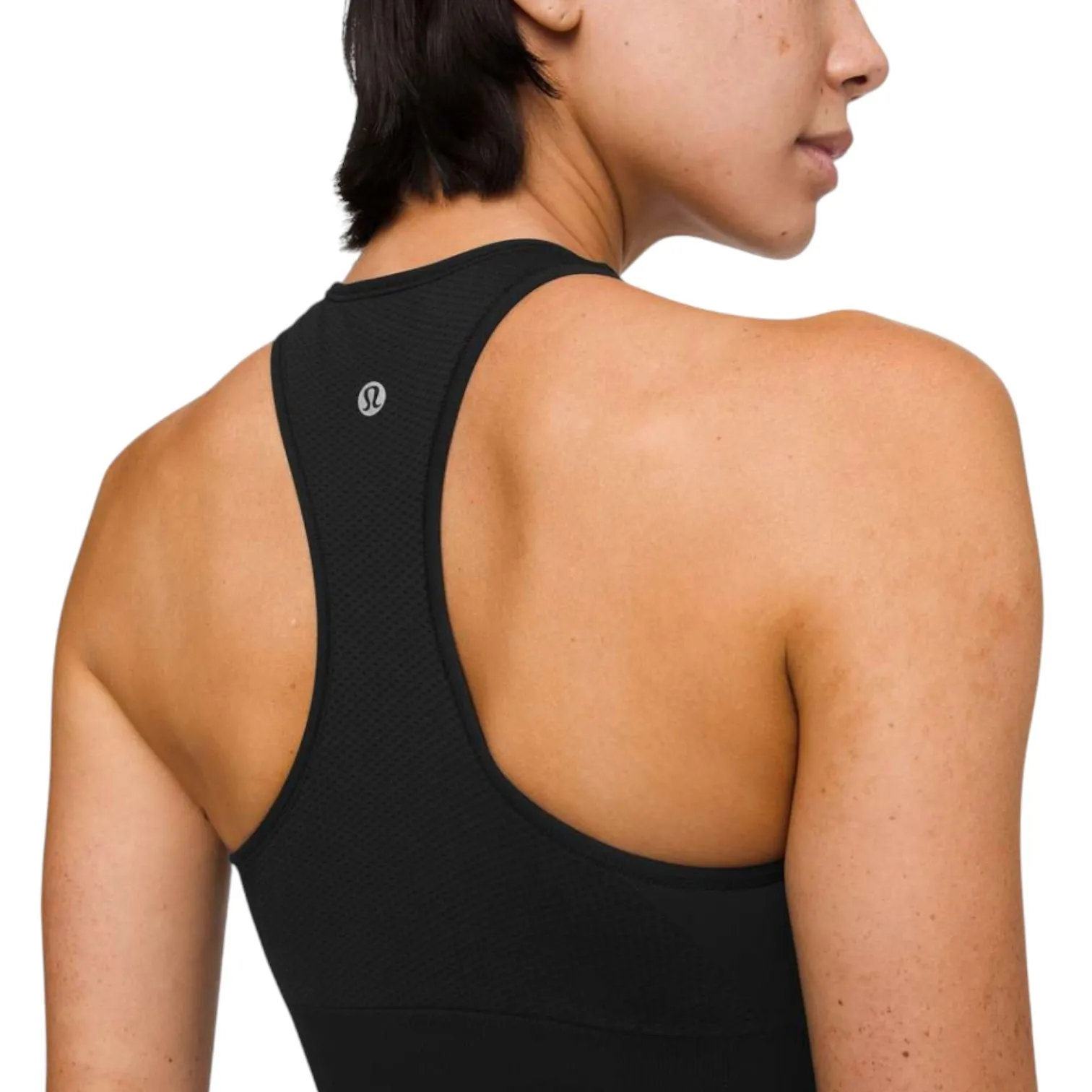 Lululemon Black High Neck Racerback Crop Tank Top Sports Bra Size 6 SMALL - Image 8