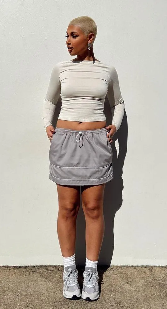 Motel Eichi Skirt Silver - Image 7