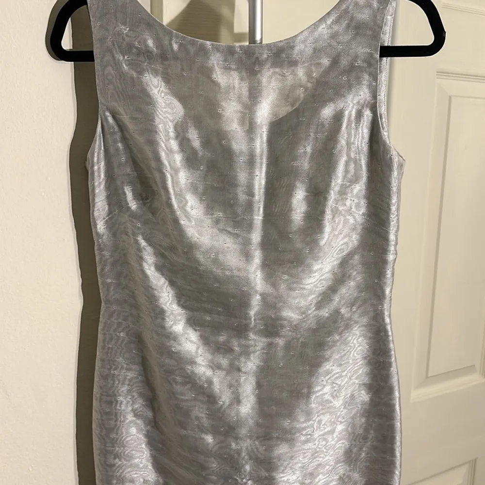 Escada Mini Silver Dress Size 36 - Image 2