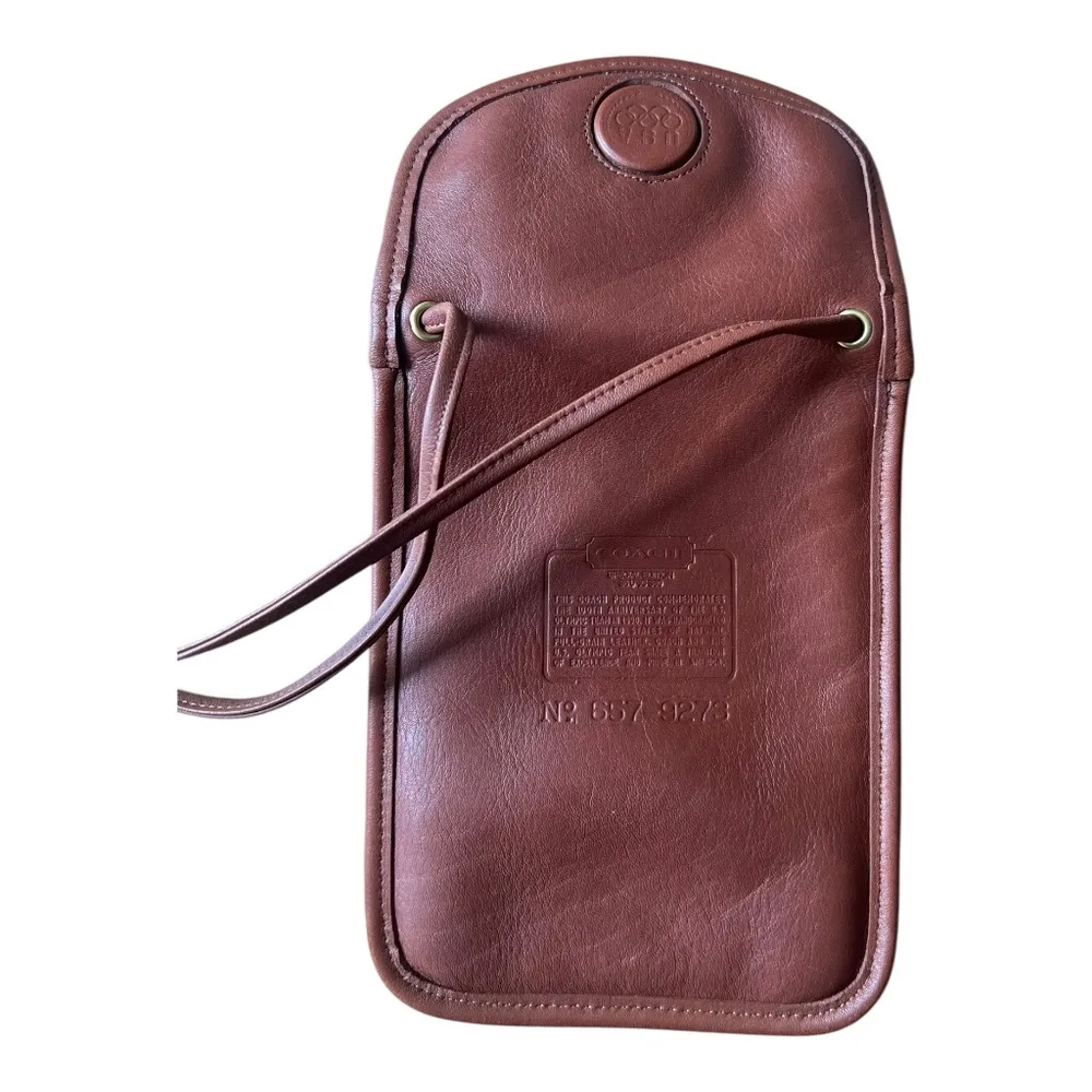 Vintage Coach 1996 Atlanta Olympics Crossbody Tan Leather Small Purse - Image 6