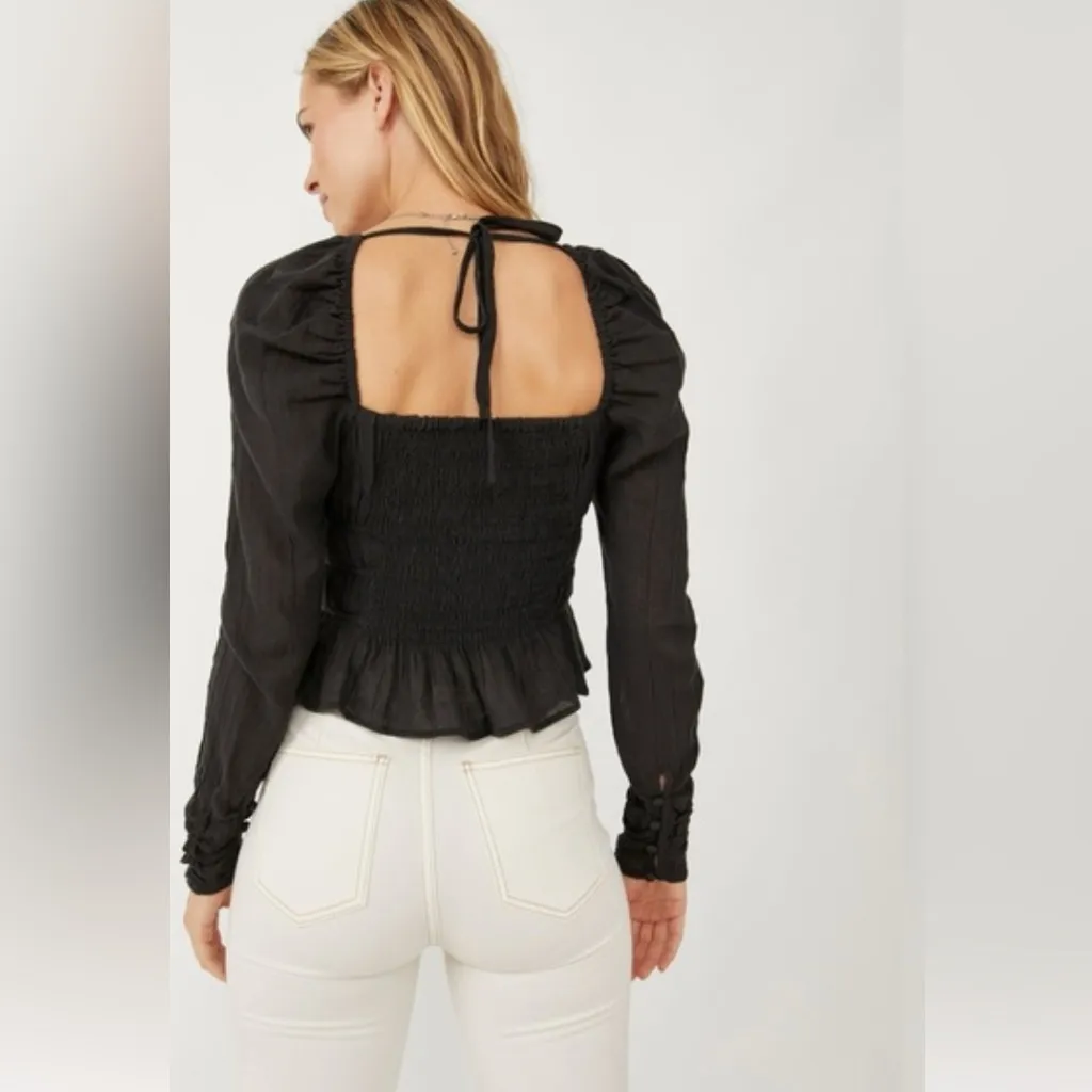 Free people Chloe top in black - Image 3