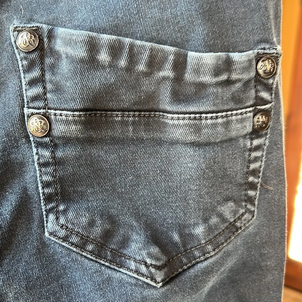 Rock & Republic Straight Washed Black Ankle Length Jeans Size 2 - Image 5