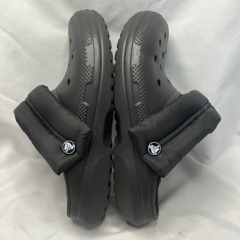 Crocs Clog M 6 W 8 Black Classic Lined Neo Puff Comfort Waterproof Casual Slide - Image 12