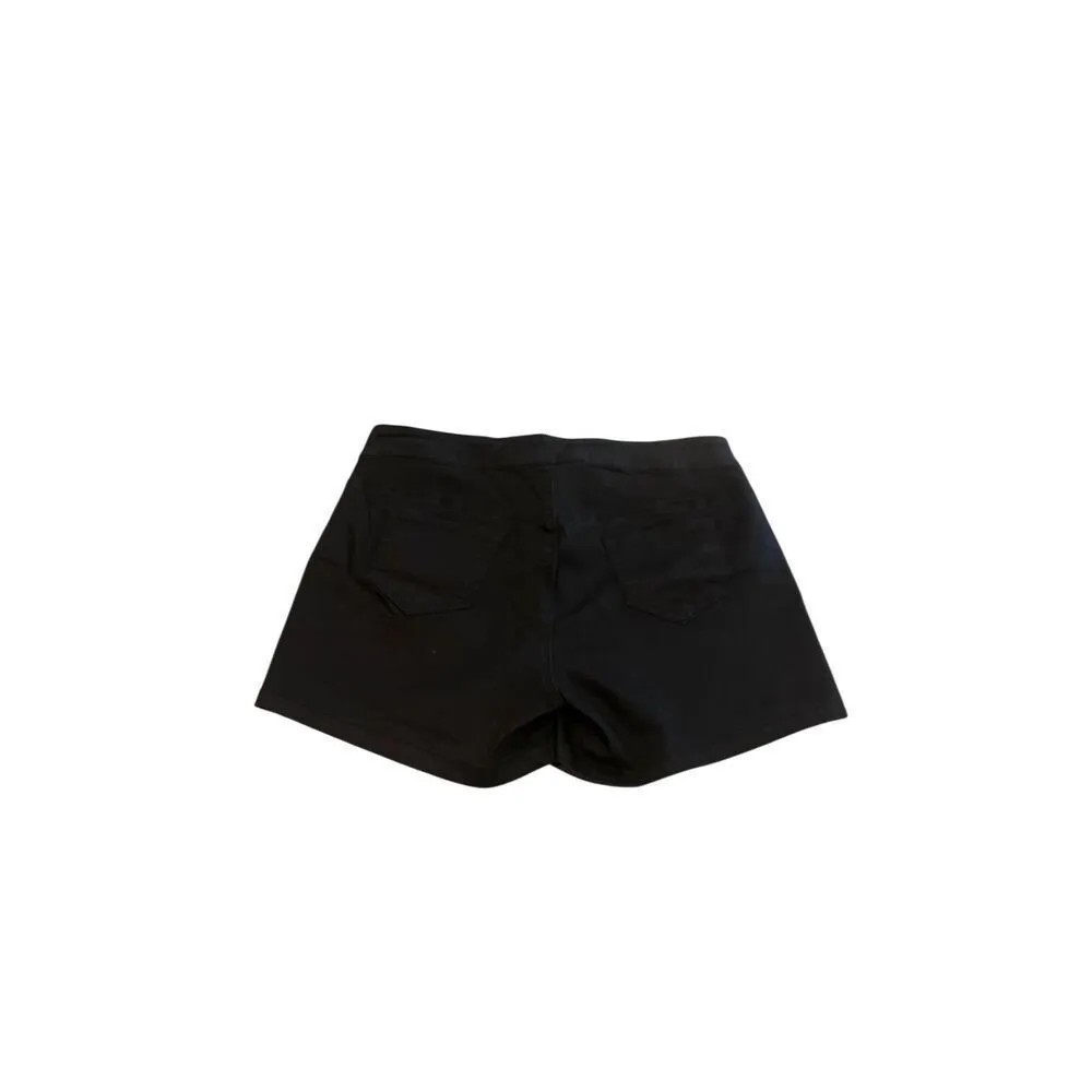 Blackheart Shorts Juniors Size 16 Black Nautical High Rise Casual Flat Front - Image 5