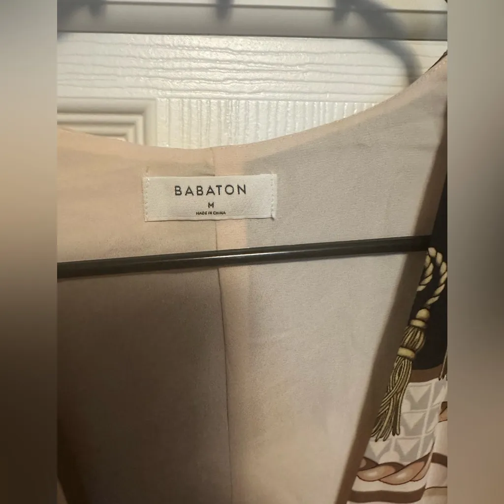 Babaton Black and Cream Graphic Mini Dress - Image 4