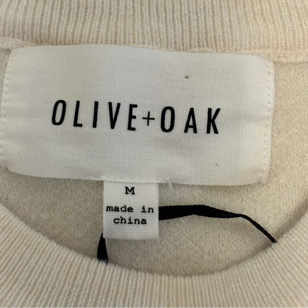 Olive & Oak Light Beige Crewneck Sweater - Image 2