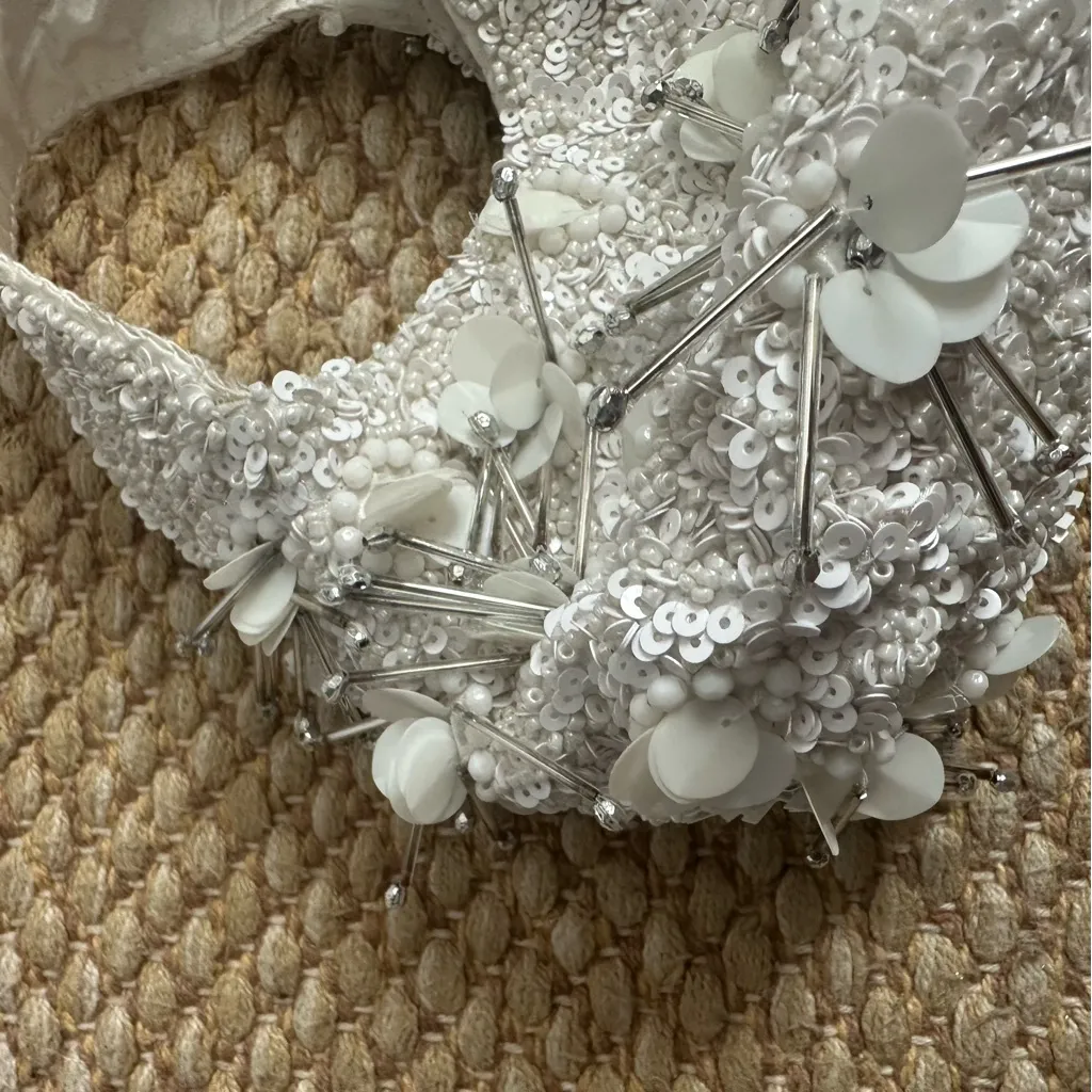 Made in India Mini White Beaded Purse - Image 4