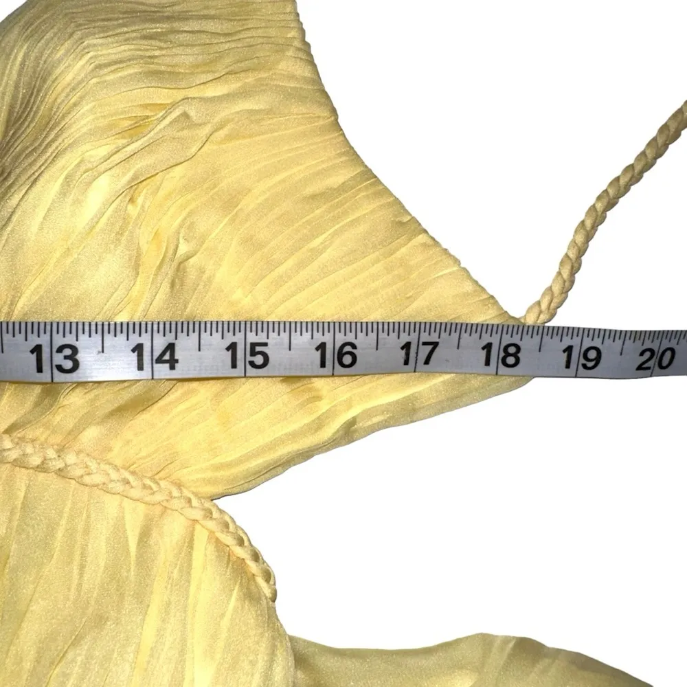 NWT Mac Duggal Tier Cut Out Yellow Chiffon Gown 4 in Buttercup - Image 7