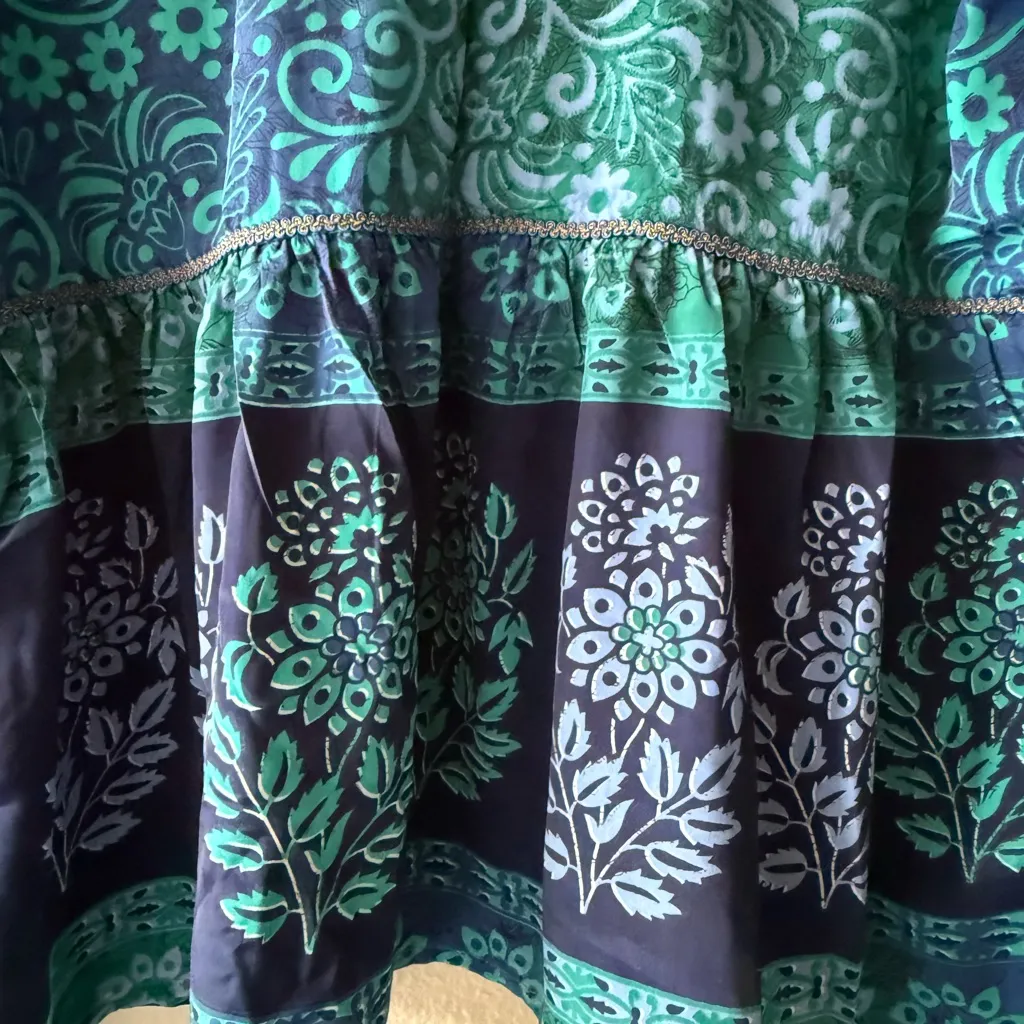 Karma Highway Floral Teal & Blue Women's Top - Image 6