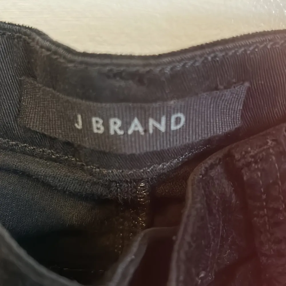 J. Brand Selena Black Velvet Lace Hem Crop Boot Pants - Image 7