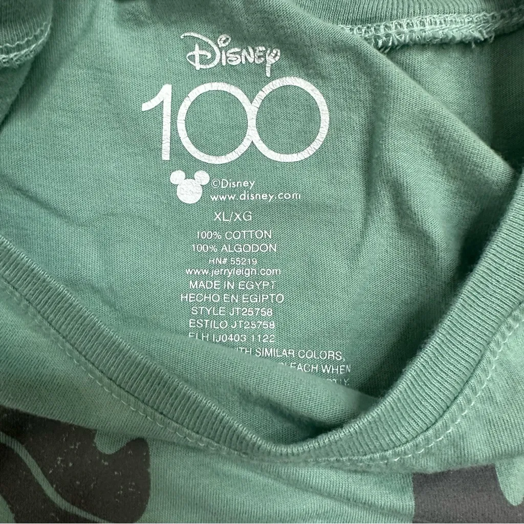 Disney Green 100th Anniversary Tee, Size XL - Image 3