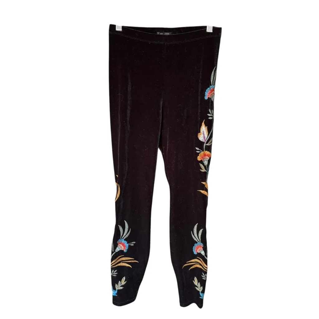 Johnny Was -  NWT Sidonia Velvet Stretch Leggings Sz XS - Image 4