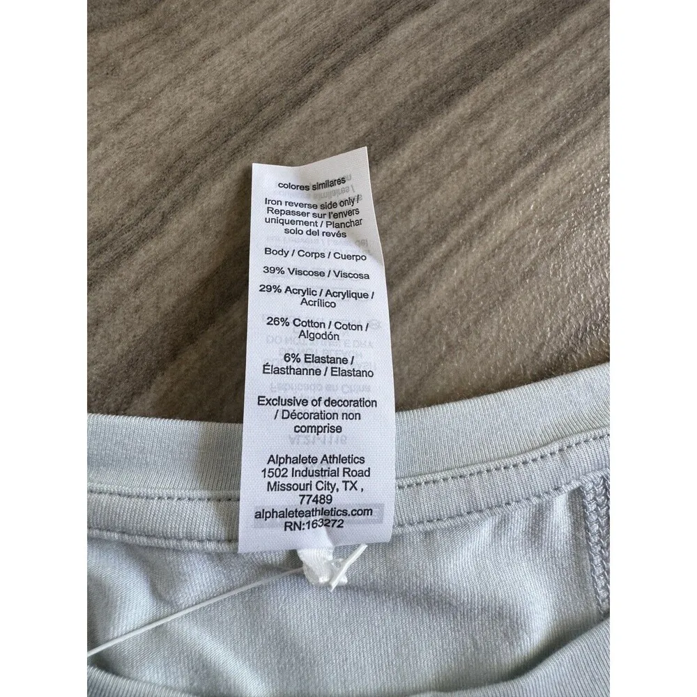 Alphalete Woman’s Premium Boatneck Crop - Mirage Blue , Size XS - Image 9