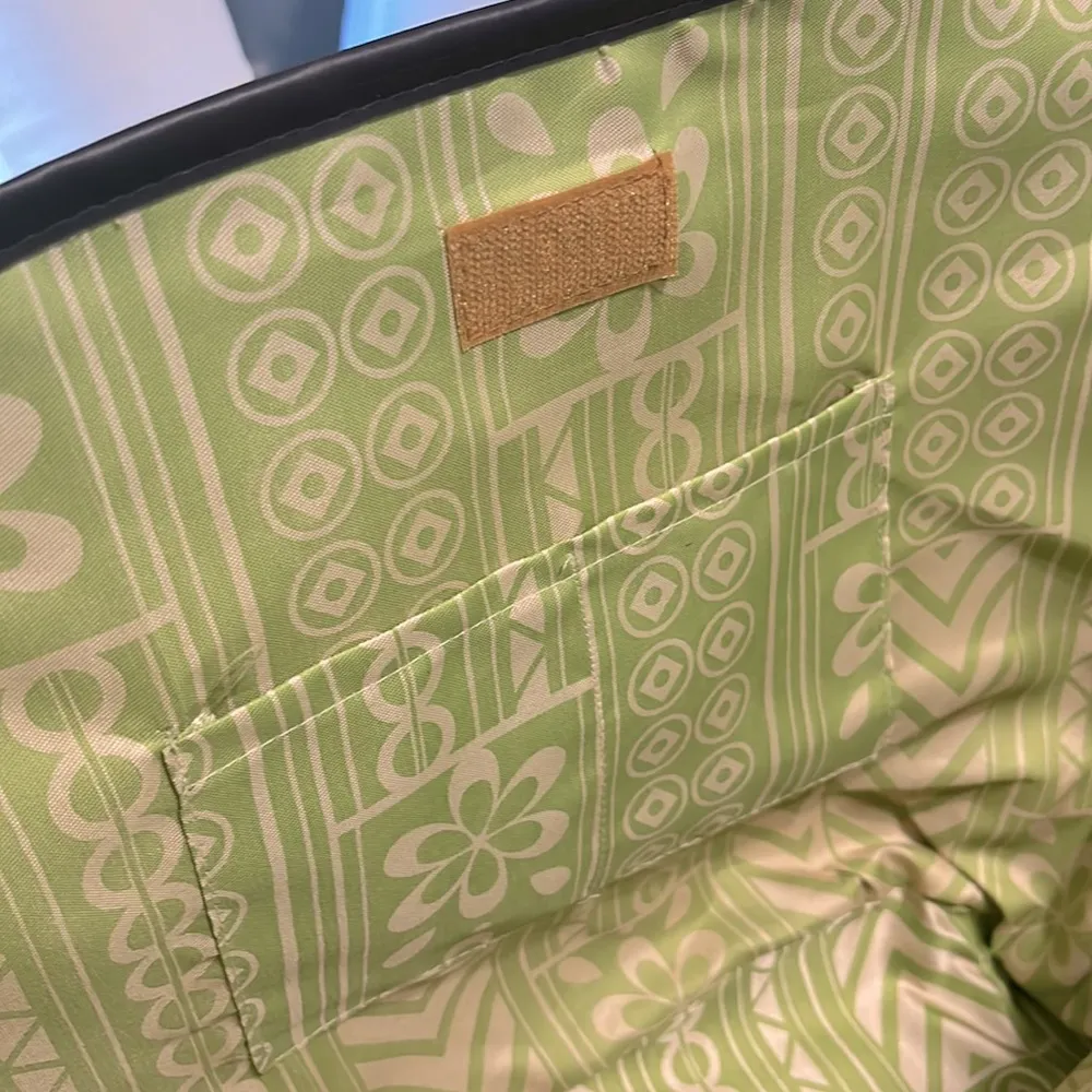 Beach Bag Large Straw Tote Shoulder Lime Tan - Image 6