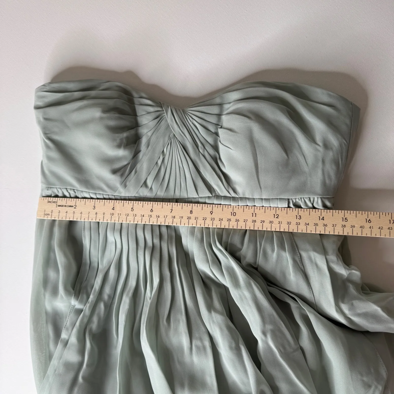 NWT Jenny Yoo Cerise Maternity Morning Mist Luxe Chiffon Bridesmaid Dress Size 8 Green - Image 14