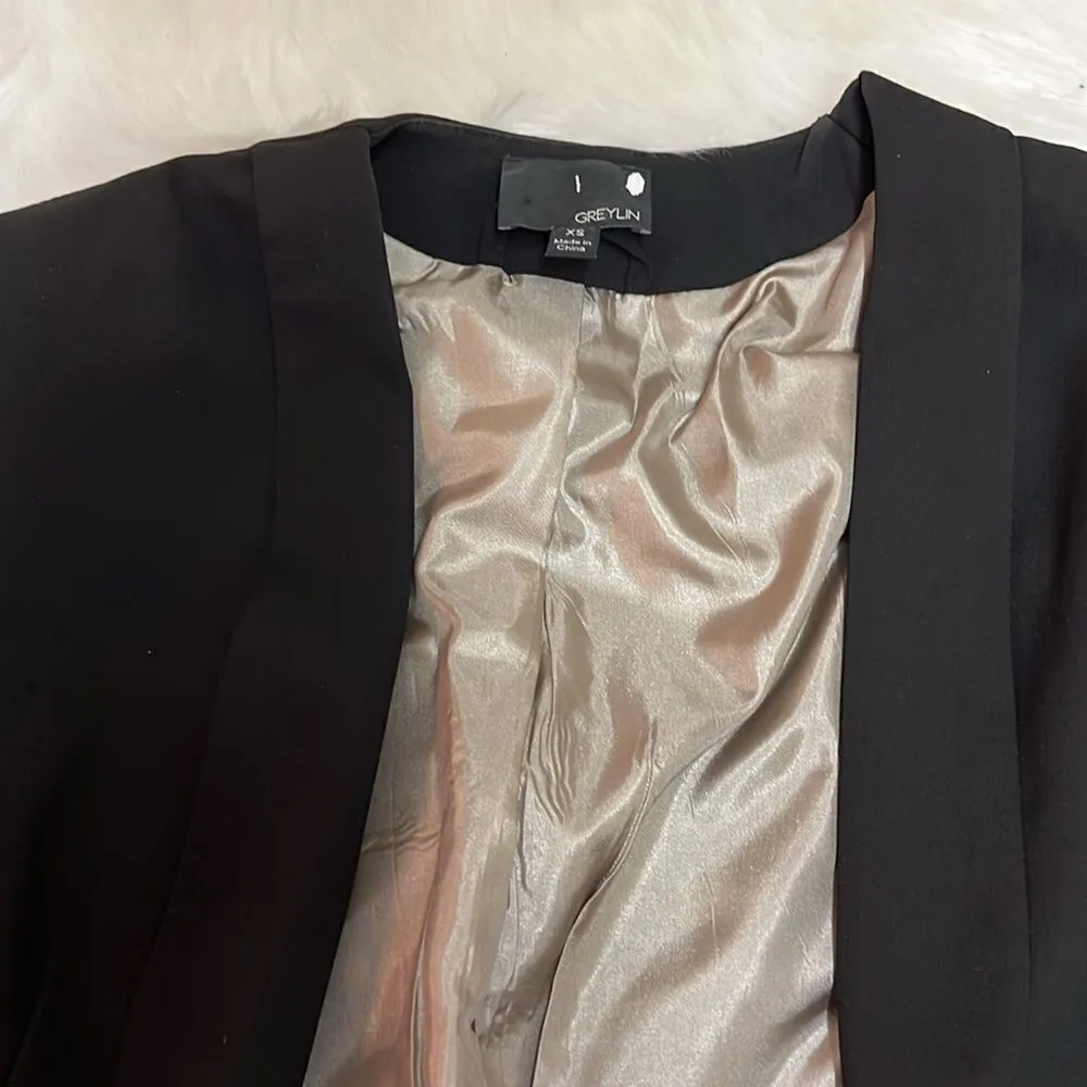 Greylin Black 3/4 Sleeve Black Blazer C14‎ - Image 8