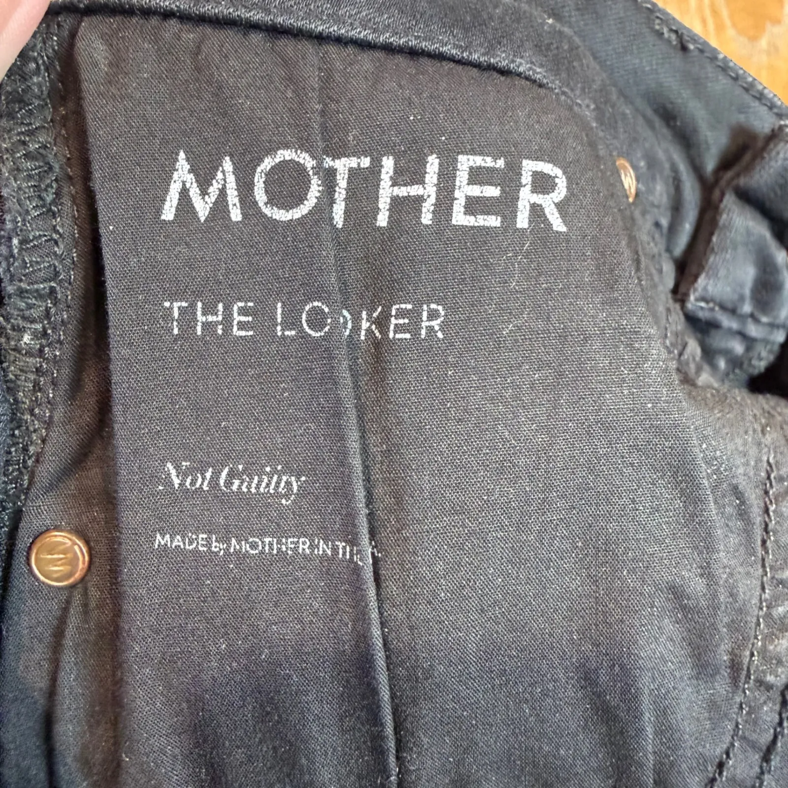 Mother‎ The Looker Skinny Jeans Pants Not Guilty Black Size 26 - Image 9
