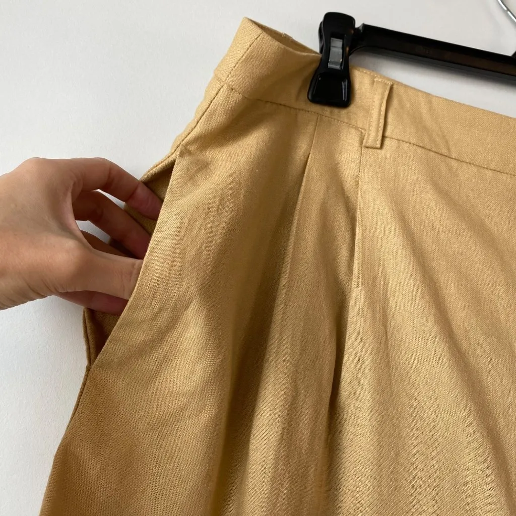 Steve‎ Madden Pleated Linen Blend Shorts Womens Size XL High Waist Casual - Image 3