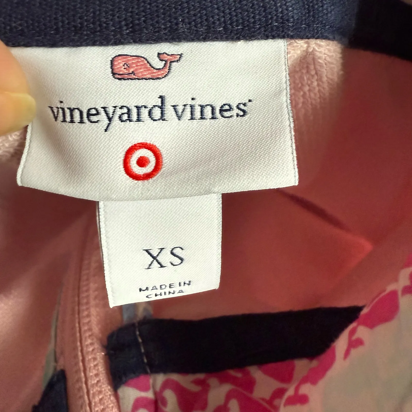 Vineyard Vines‎ Womens Pullover Sz S Light Pink Target Quarter Zip Athletic - Image 8