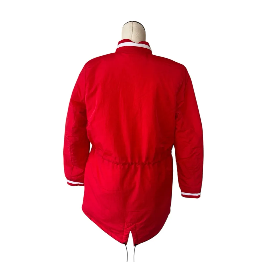 NWT Nike Women's Jacket M Long Dugout Bench Red Zip DC9103-657 Softball Jacket - Image 11