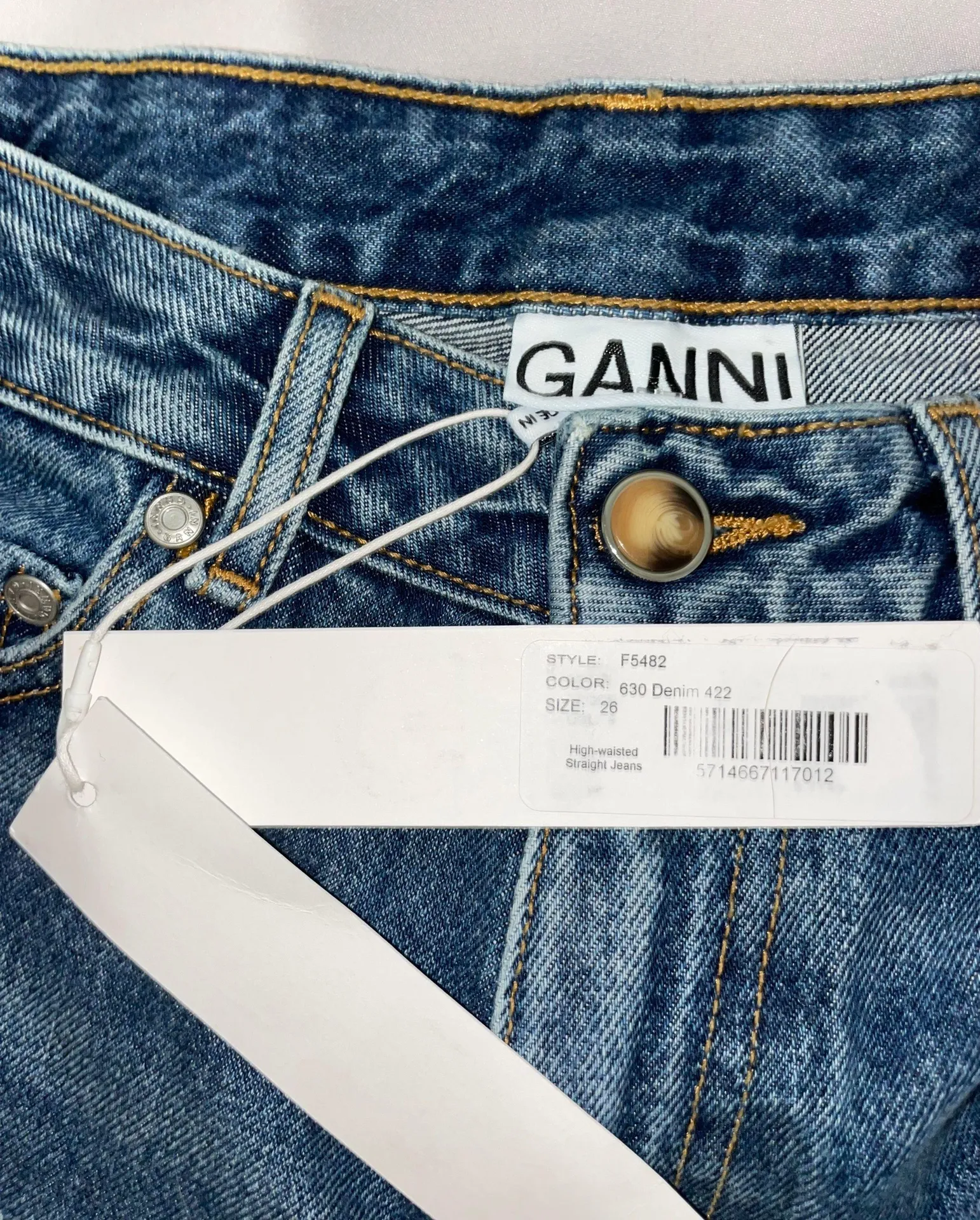 High Rise Straight Jeans - Image 6