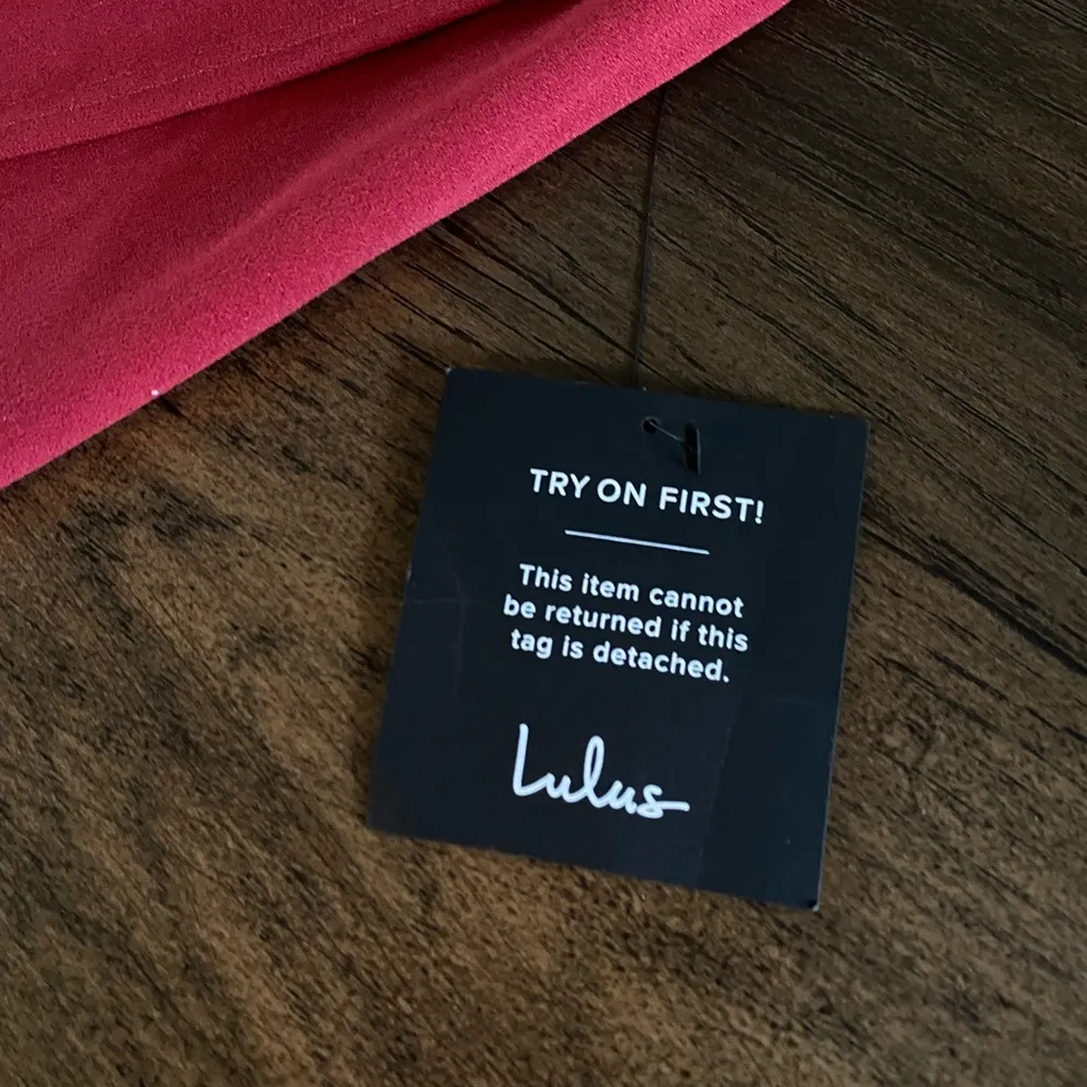 NWT Lulu’s Dress Faux Wrap Rust Red - Image 10