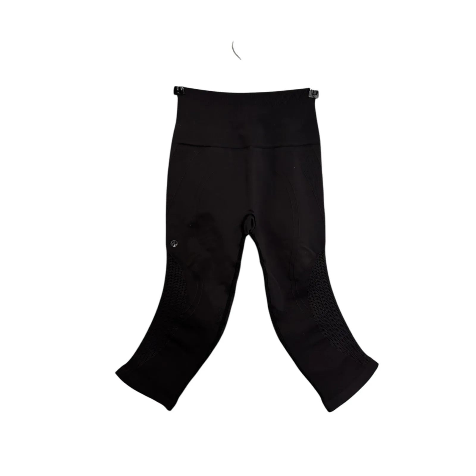 Lululemon Train to Be Seamless Crop Black Size 4 Engineered Knit Venting - Image 2